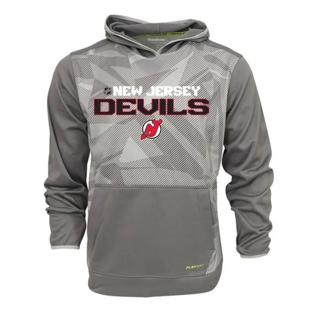 New Jersey Devils NHL Reebok Men's Center Ice TNT Speedwick Hoodie - Picture 1 of 2